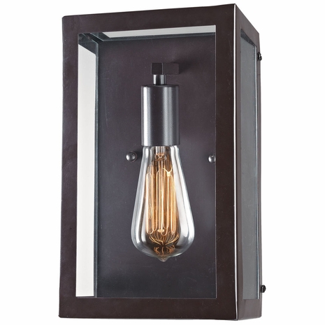 63020-1 ELK Lighting Parameters 1-Light Sconce In Bronze With Clear Glass