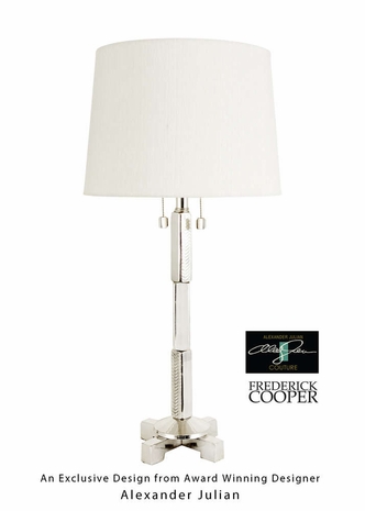 65063 Frederick Cooper Brass Nickel Plated Julian Lamp