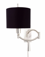 65197-3 Wildwood 18in. Ra II with Silkette Shade and Satin Nickel Finish