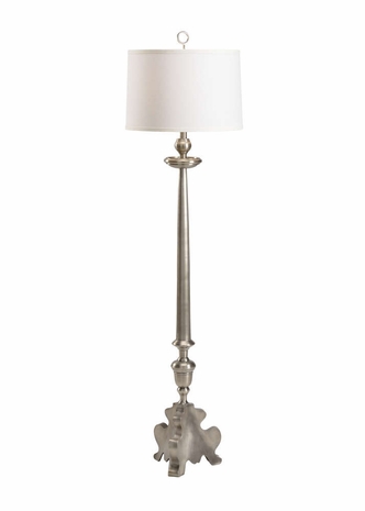 65450 Frederick Cooper Aluminum Aged Pewter Scepter Floor Lamp