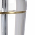 65670 Frederick Cooper 33in. Crystal/Brass Peninsula Lamp with Silk Shade and Clear/Antique Patina Finish