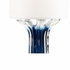 65697 Frederick Cooper 34in. Glass/Crystal Judith Blue Lamp with Linen Shade and Clear Finish