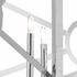 65732 Matthew Frederick 28in. Metal Chilton Grove Chandelier - Nickel with Polished Nickel Finish