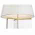 65827 Matthew Frederick 37in. Steel/Glass Bernard Table Lamp with Silkette Shade and Brushed Brass/Transparent Finish
