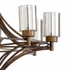 67144 Wildwood Lamps Urbano Chandelier - Bronze - Bronze/Patterned Mercury Finish
