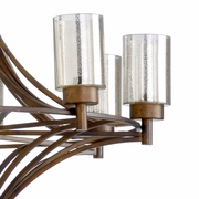 67144 Wildwood Lamps Urbano Chandelier - Bronze - Bronze/Patterned Mercury Finish