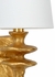 67145 Wildwood 17in. Aluminum Saxon Sconce - Gold with Linen Shade and Antique Gold Leaf Finish