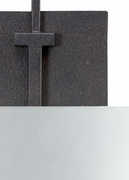 67171 Wildwood Lamps Phillips Sconce - Textured Black/Frosted Finish