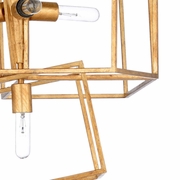 67226 Wildwood 40in. Metal Cubist Chandelier - Gold