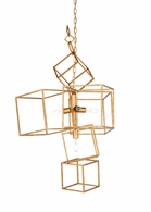 67226 Wildwood 40in. Metal Cubist Chandelier - Gold