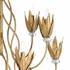 67245 Wildwood 40in. Iron/Crystal Phoebe Chandelier with Aged Gold Leaf/Clear Finish