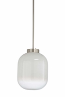 67297 Wildwood 24in. Glass/Iron Subway Pendant - Nickel (Lg) with Milk/Brushed Nickel Finish