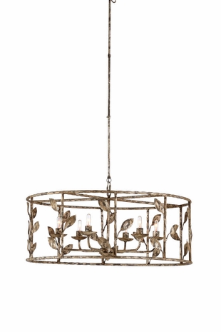 67341 Wildwood Metal Rustic Silver Leaf Gastonia Pendant