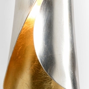 67349 Wildwood 21.5in. Metal Crosby Cuff Sconce with Antique Silver Leaf/Antique Gold Leaf Finish