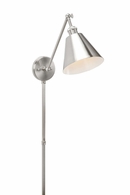 67355 Wildwood 11in. Metal Whitby Sconce with Brushed Nickel Finish
