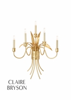 67369 Claire Bryson 26.5in. Iron Mignon Sconce with Gold Leaf Finish