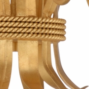 67370 Claire Bryson 17in. Iron Mignon Chandelier with Gold Leaf Finish