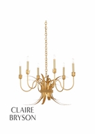 67370 Claire Bryson 17in. Iron Mignon Chandelier with Gold Leaf Finish