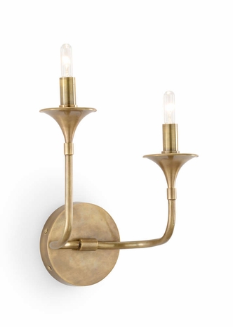 67377 Wildwood Brass Antique Brass Loren Sconce