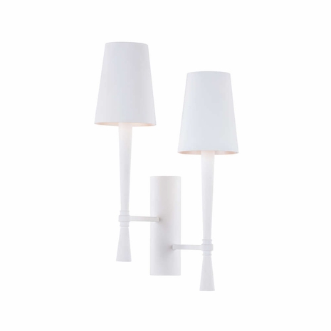 67413 Wildwood Dumas Plaster Sconce - White (Right)