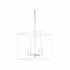67490 Wildwood 28in. Metal Avalon Hanging Chandelier with Matte White/Polished Nickel Finish