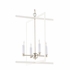 67493 Wildwood 22in. Metal Bayberry Hanging Large Chandelier with Matte White/Polished Nickel Finish