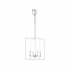 67493 Wildwood 22in. Metal Bayberry Hanging Large Chandelier with Matte White/Polished Nickel Finish