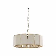 67498 Wildwood 16.5in. Metal/Alabaster Perla Chandelier with Antique Brass/Natural White Finish