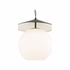 67504 Wildwood 23in. Metal/Glass Kyoto Pendant - Black with White Milk Finish
