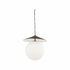 67504 Wildwood 23in. Metal/Glass Kyoto Pendant - Black with White Milk Finish
