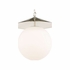 67505 Wildwood 23in. Metal/Glass Kyoto Pendant - Nickel with Polished Nickel/White Milk Finish