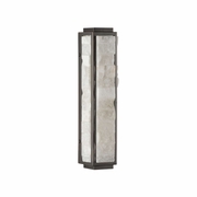 67509 Wildwood 16in. Metal/Alabaster Sebastian Sconce with Antique Bronze/Natural White Finish