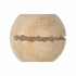 67514 Wildwood 8in. Travertine Lunar White Sconce with Cream Finish