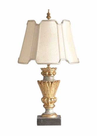 68118 Chelsea House Classical Composite Body Ant Silver & Gold Hand Finish Rimini Table Lamp