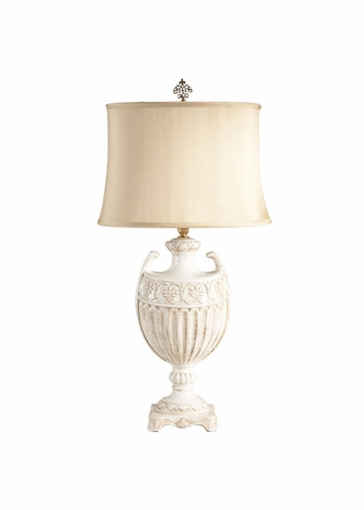 68162 Chelsea House Italian Ceramic Glazed White Butterwick Table Lamp