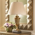 68165 Bill Cain 32in. Composite Cavenaugh Table Lamp with Silkette Shade and Old Blue/Hand Finish