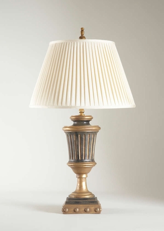 68166 Chelsea House Classic Italian Reeded Composite Body Old Black Hand Finish Cavenaugh Table Lamp