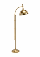 68688 Lisa Kahn 55in. Brass Berlin Floor Lamp with Antique Brass Finish