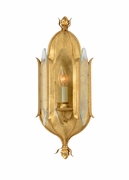 68716 Chelsea House 19in. Iron/Glass Stowe Sconce with Antique Gold Leaf/Beveled Finish