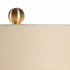 68770 Chelsea House 32in. Ceramic Charles Vase Lamp - Cream with Linen Shade and Antique Brass Details/Clear Finish