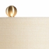 68775 Chelsea House 32in. Ceramic Astor Vase Lamp - Cream with Linen Shade and Cream Glaze/Clear Finish