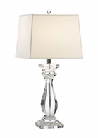 68805 Chelsea House 30in. Orlando Crystal Lamp with Linen Shade and Clear Finish