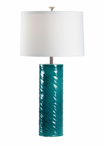 69009 Chelsea House Green Ceramic Green Ceramic London Cylinder Lamp