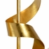 69233 Chelsea House 34.5in. Iron/Composite Ribbon Twirl Lamp with Linen Shade and Antique Gold Leaf/Black Finish