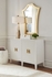 69258 Chelsea House 34.5in. Winfield Lamp - Alabaster with Linen Shade and Natural White/Coffee Bronze Finish
