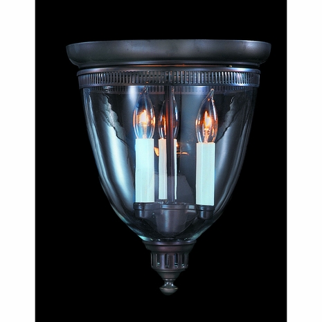 F-6943 Framburg 3-Light Mahogany Bronze Jamestown Flush / Semi-Flush Mount