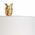 69435 Chelsea House Iron & Alabaster Antique Gold Leaf Acanthus Leaf Lamp