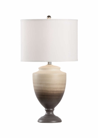 69444 Chelsea House Ceramic Cream/Brown/Gray Finish Socorro Vase Lamp