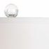 69482 Chelsea House 33.5in. Ceramic Colorado Lamp - Marblized with Linen Shade and White Marbled Glazed/Clear Finish