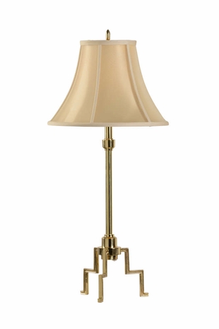 69543 Chelsea House Metal Polished Brass Tate Table Lamp - Brass